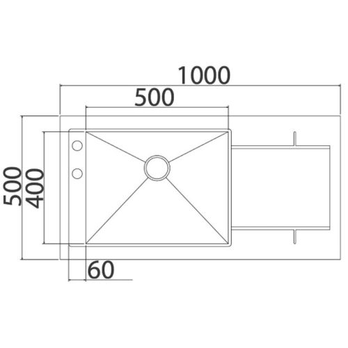 Kích thước chậu DUDOFF London Hasa S02-A1 (S02-AS1H)