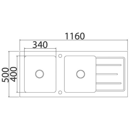 Kích thước chậu DUDOFF London Hasa S02-A3L(S02-AS3HL)