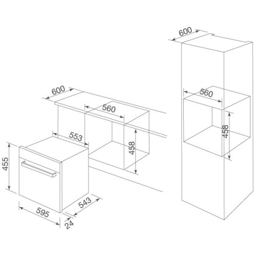 Kích thước lò nướng MALLOCA MOV-LX12